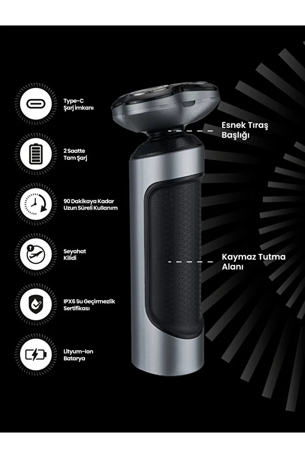 Döner Başlıklı Tıraş Makinesi